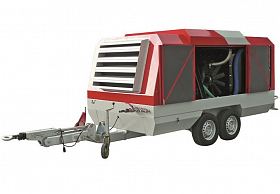 Дизельный компрессор Rotair MDVS-255C-7 на шасси — фото 1